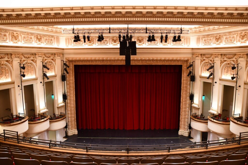 The renovated and restored historic theater at the Academy Center of the Arts