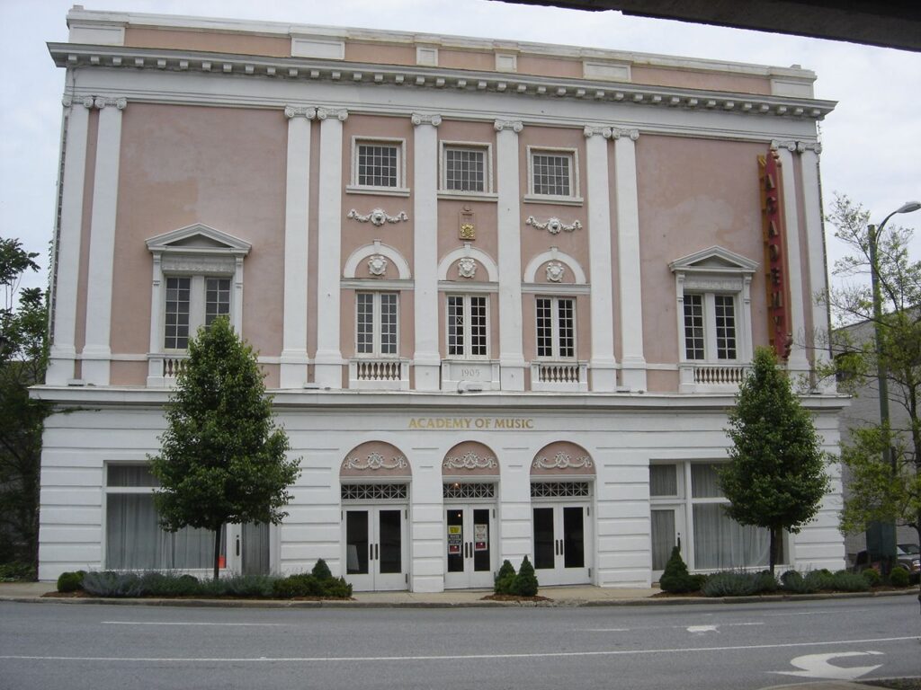The exterior of the Academy Center of the Arts before renovations